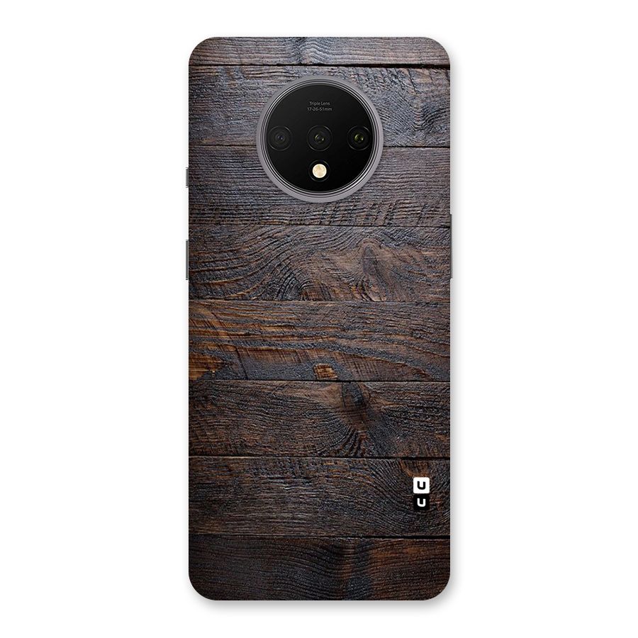 Dark Wood Printed Back Case for OnePlus 7T