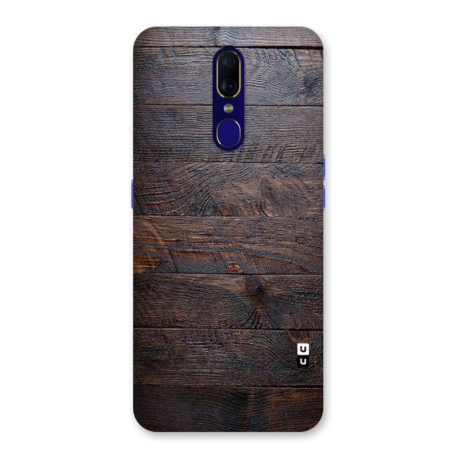 Dark Wood Printed Back Case for Oppo F11