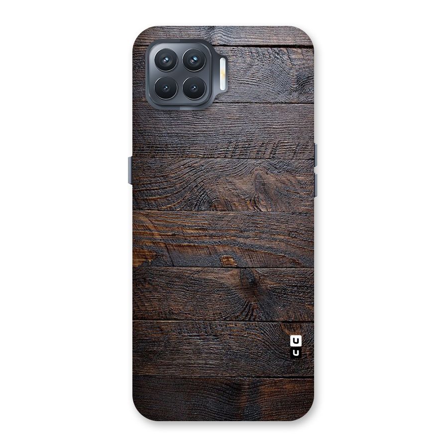 Dark Wood Printed Back Case for Oppo F17 Pro