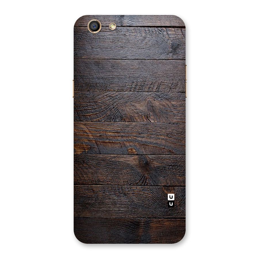 Dark Wood Printed Back Case for Oppo F3
