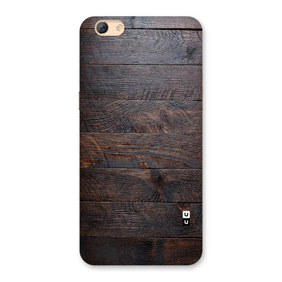 Dark Wood Printed Back Case for Oppo F3 Plus