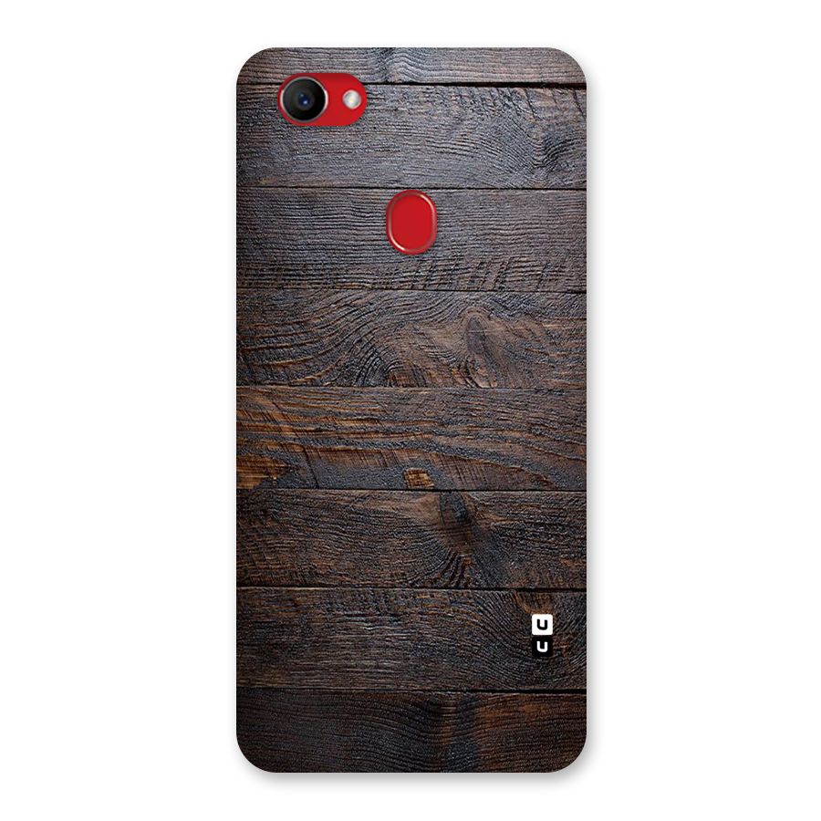 Dark Wood Printed Back Case for Oppo F7
