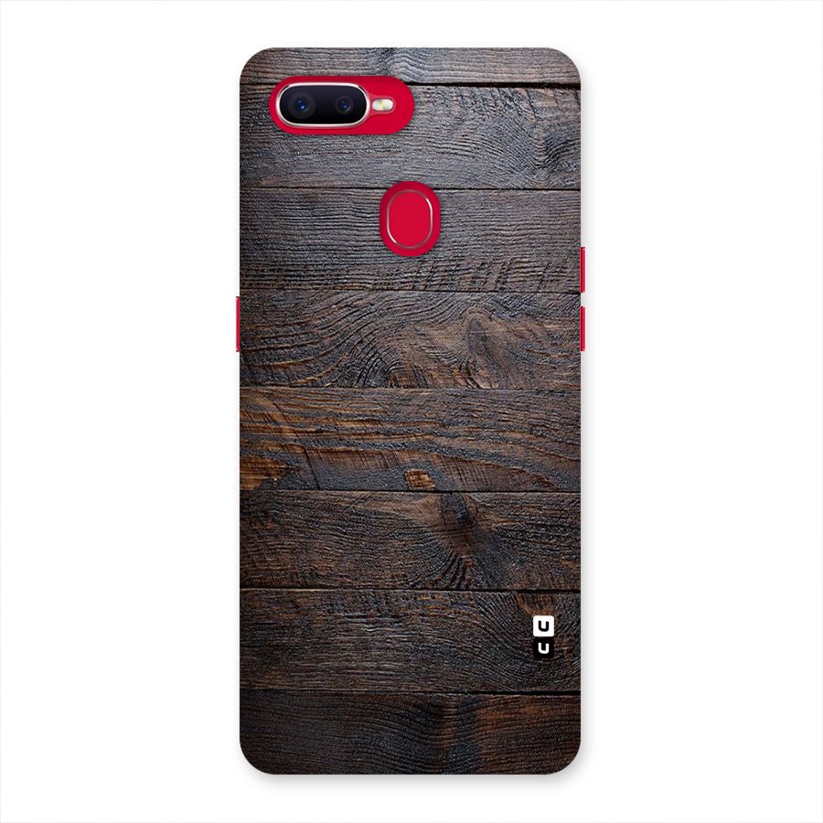 Dark Wood Printed Back Case for Oppo F9 Pro