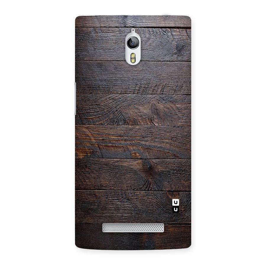 Dark Wood Printed Back Case for Oppo Find 7