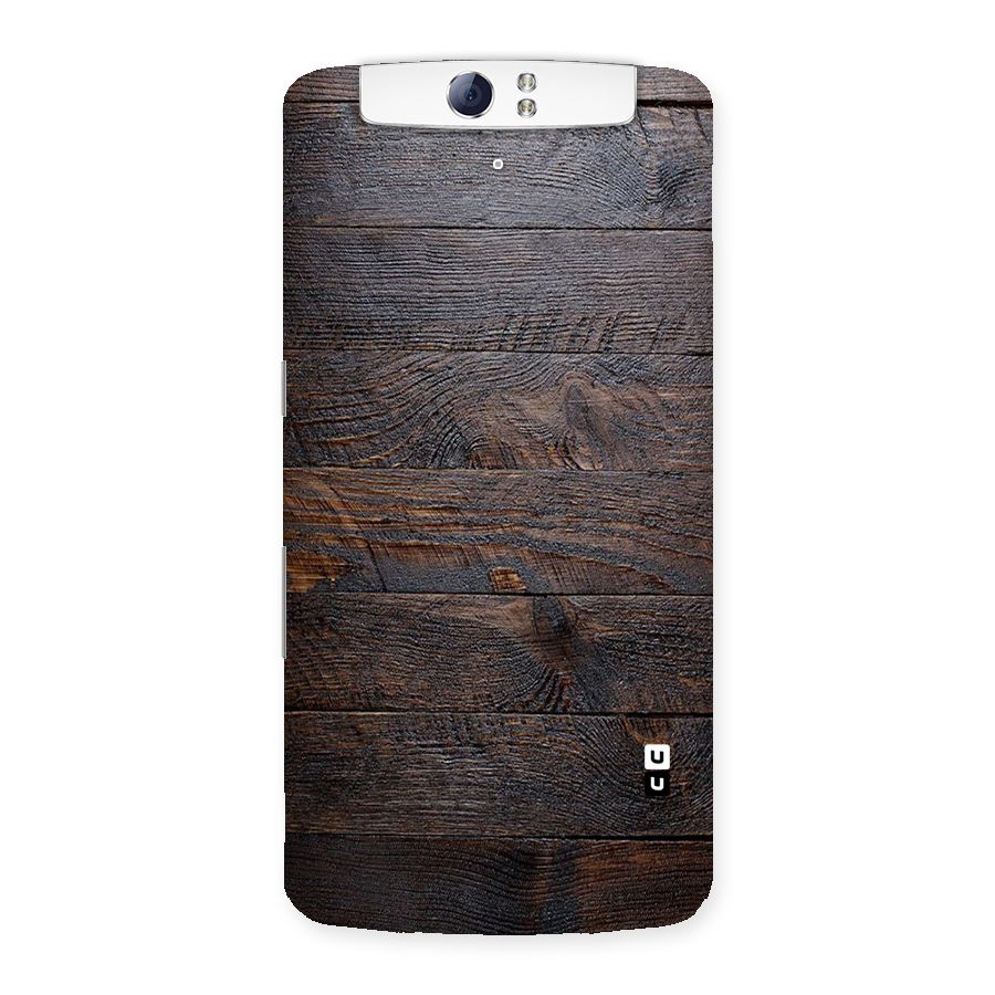 Dark Wood Printed Back Case for Oppo N1