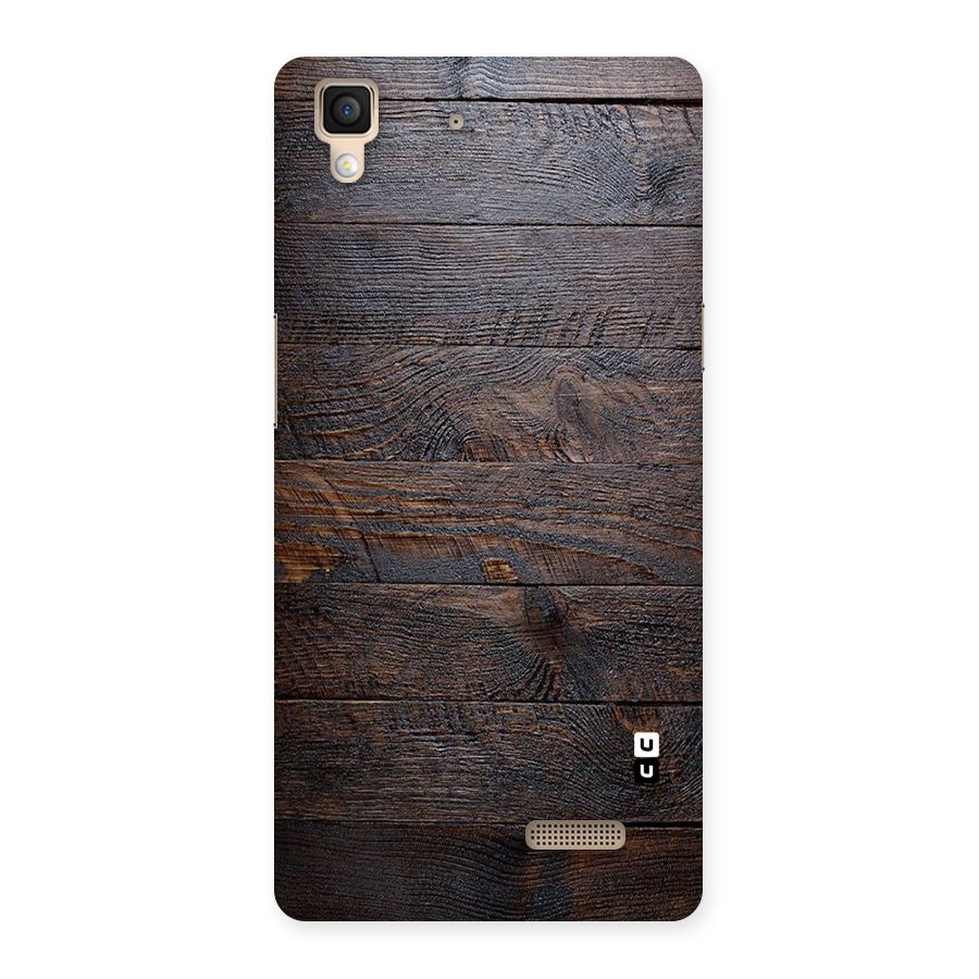 Dark Wood Printed Back Case for Oppo R7