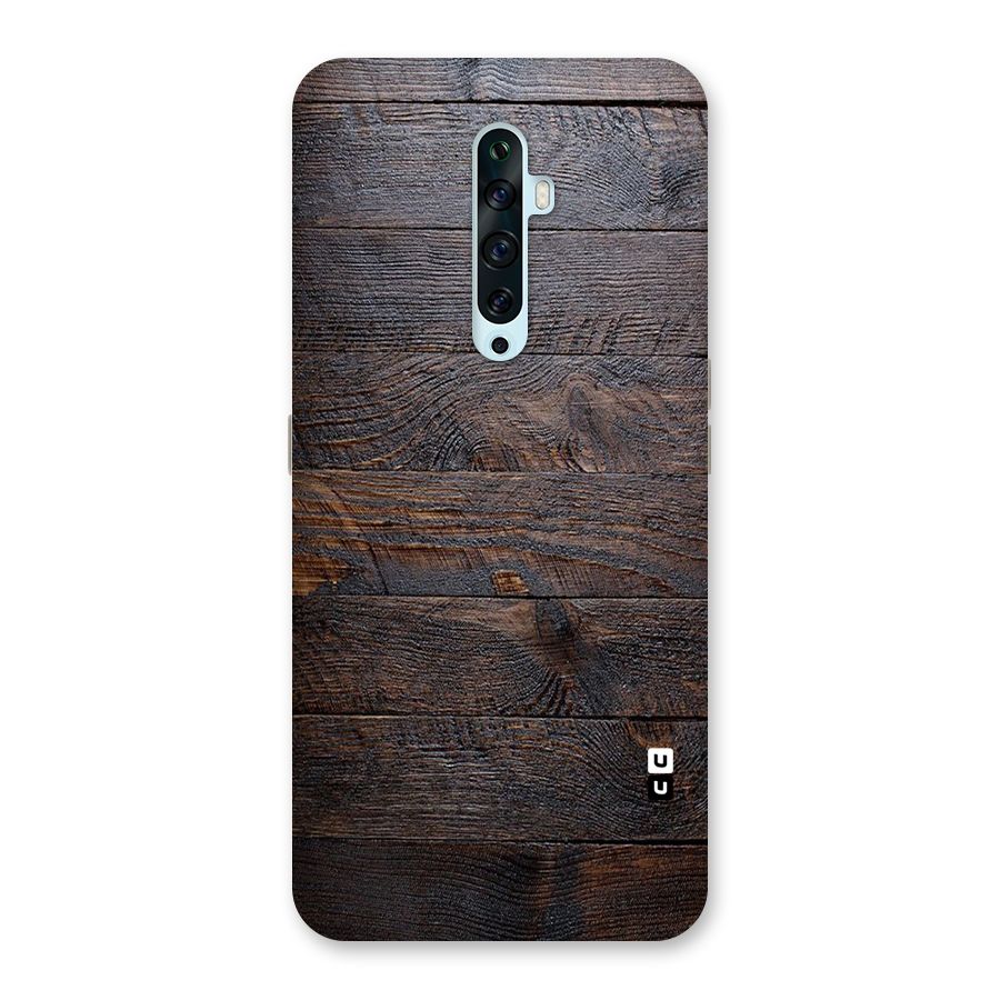 Dark Wood Printed Back Case for Oppo Reno2 F