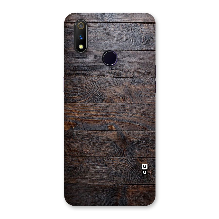 Dark Wood Printed Back Case for Realme 3 Pro