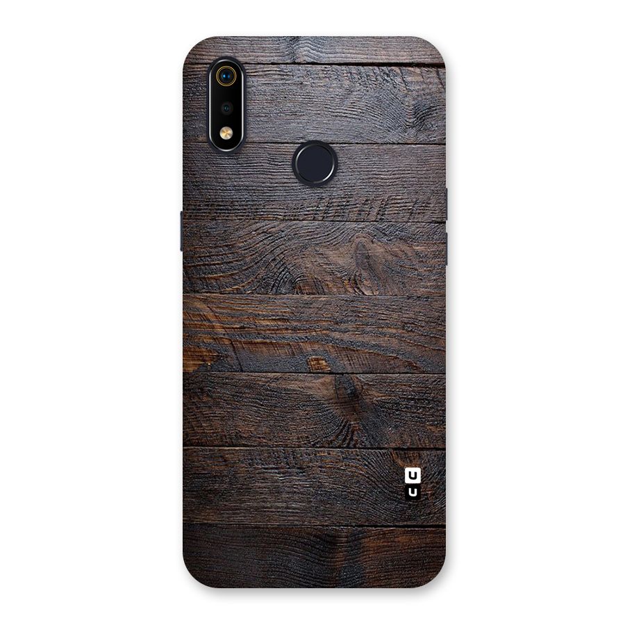 Dark Wood Printed Back Case for Realme 3i