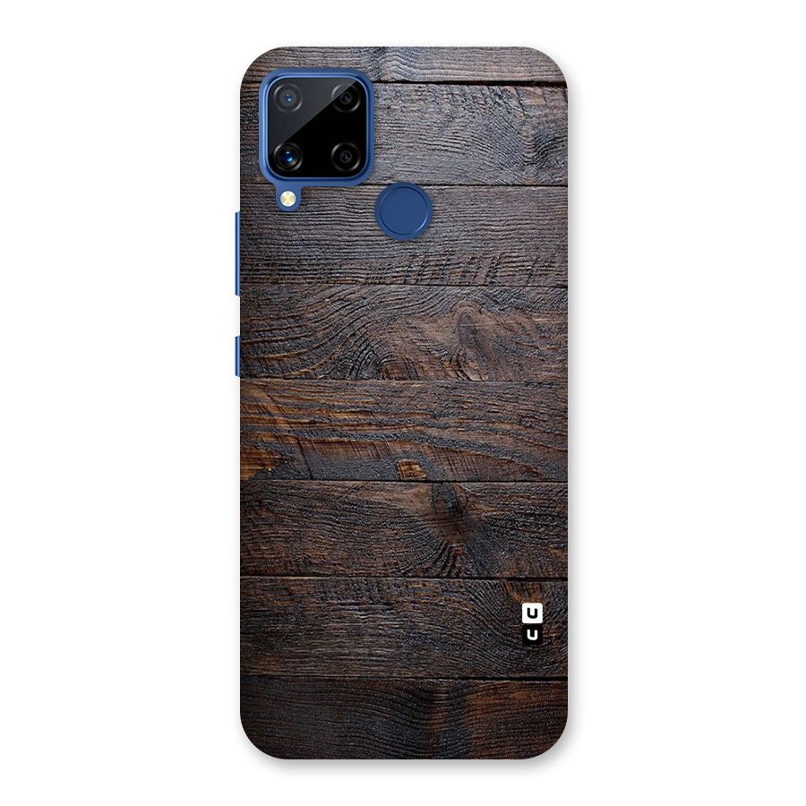 Dark Wood Printed Back Case for Realme C15