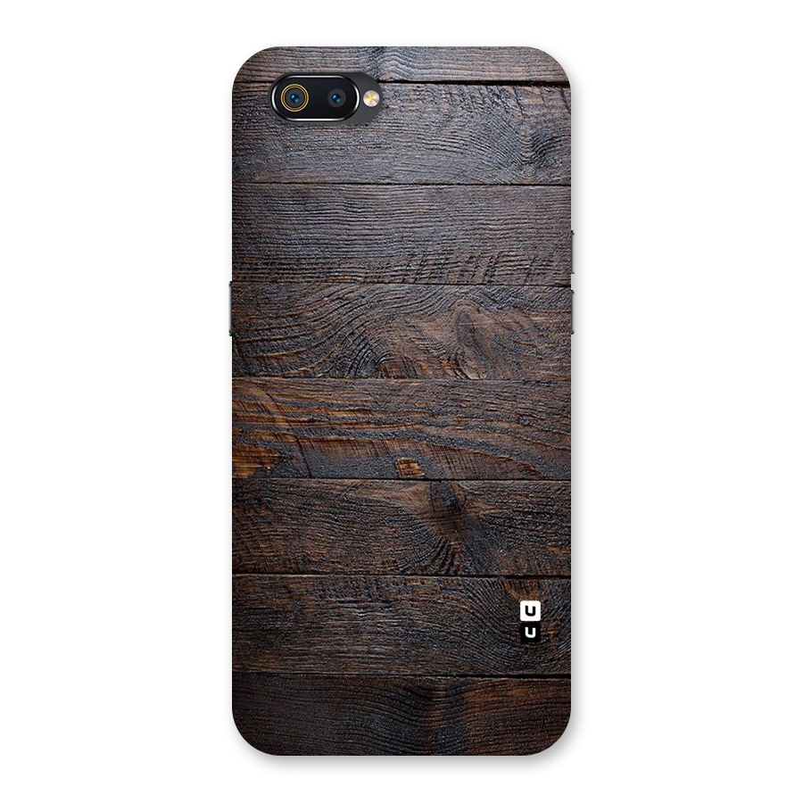 Dark Wood Printed Back Case for Realme C2