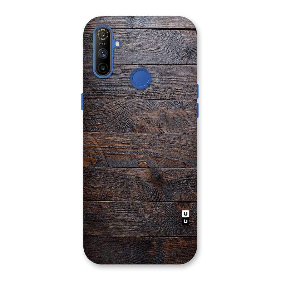 Dark Wood Printed Back Case for Realme Narzo 10A