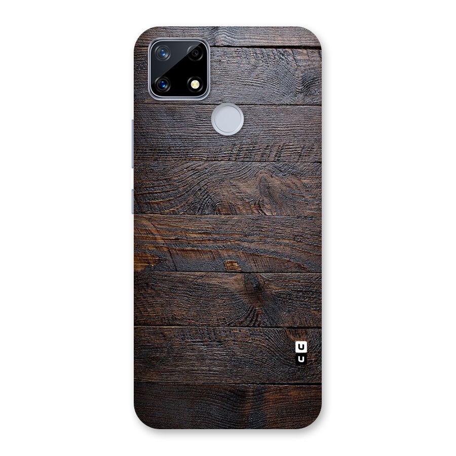 Dark Wood Printed Back Case for Realme Narzo 20
