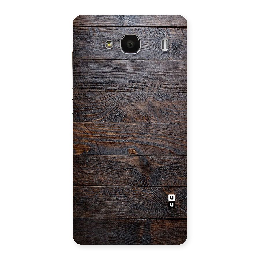 Dark Wood Printed Back Case for Redmi 2 Prime