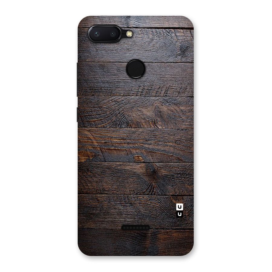 Dark Wood Printed Back Case for Redmi 6