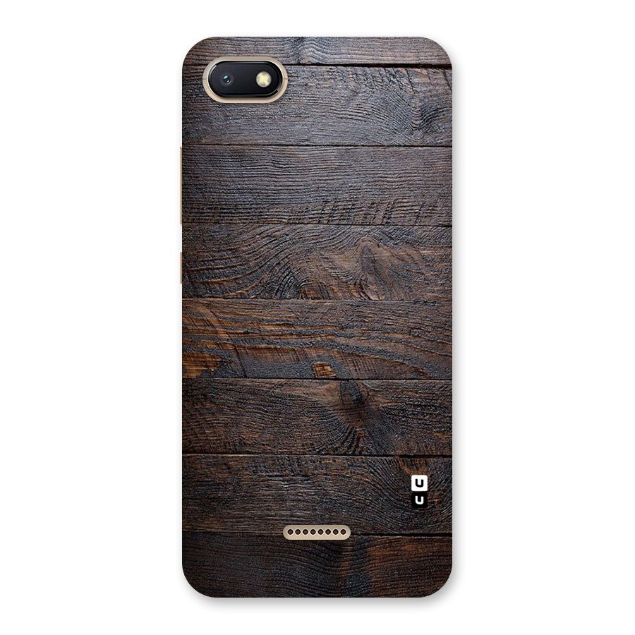 Dark Wood Printed Back Case for Redmi 6A