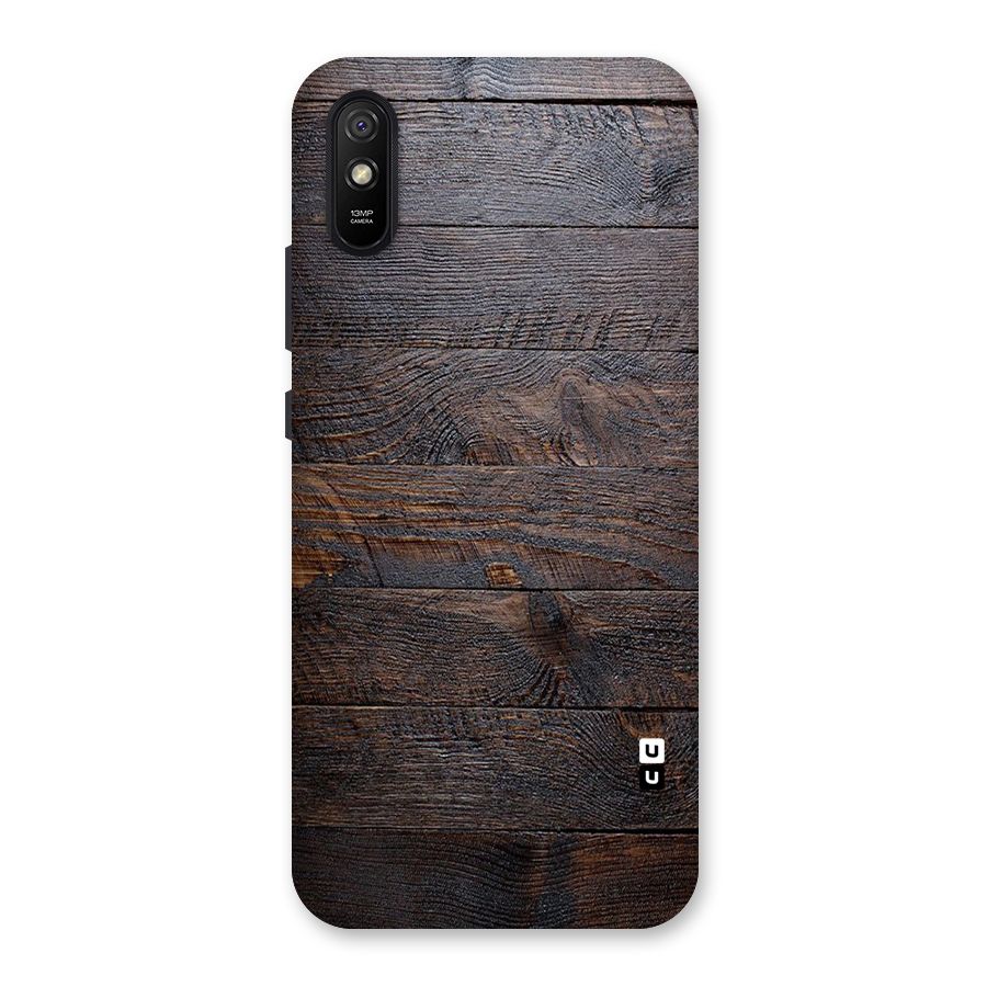 Dark Wood Printed Back Case for Redmi 9A