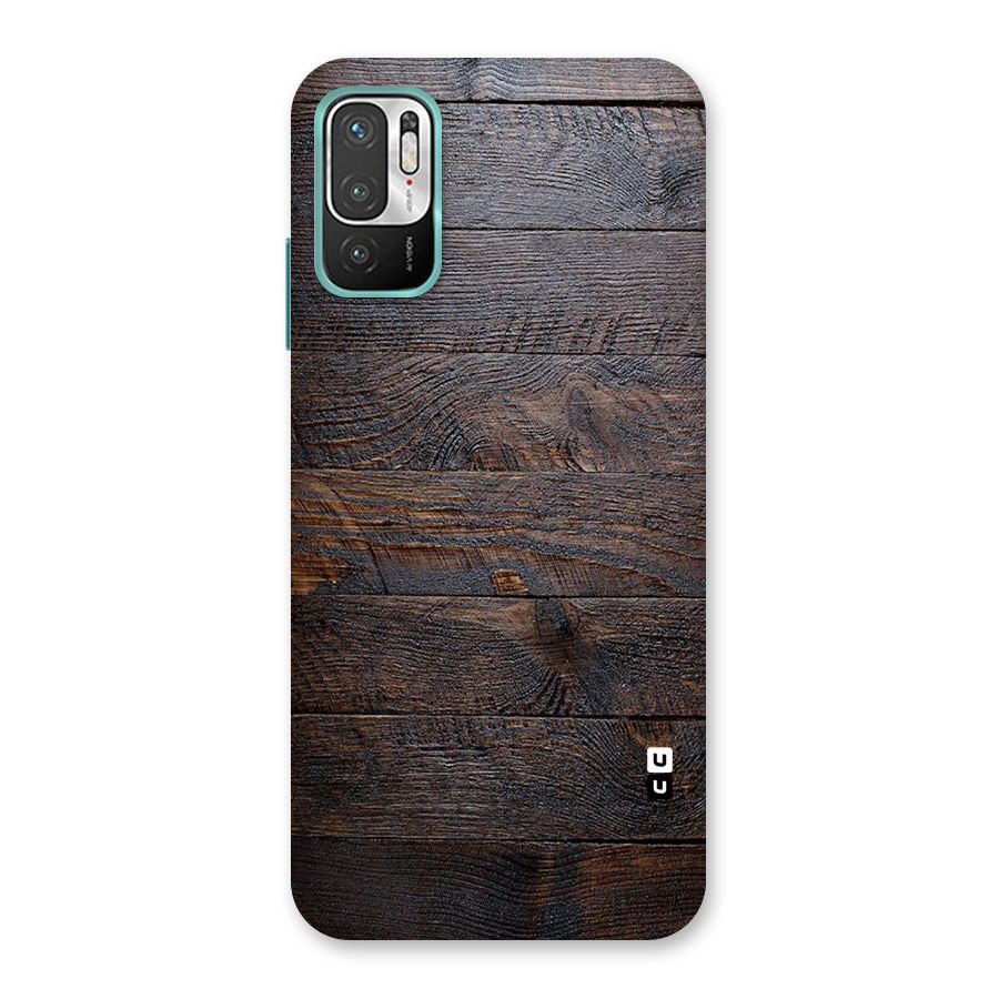 Dark Wood Printed Back Case for Redmi Note 10T 5G