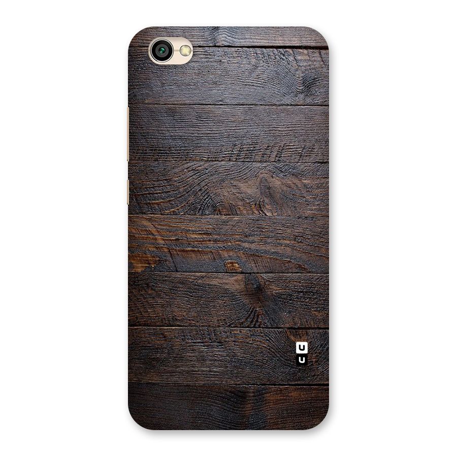 Dark Wood Printed Back Case for Redmi Y1 Lite