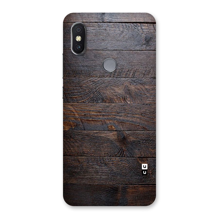 Dark Wood Printed Back Case for Redmi Y2
