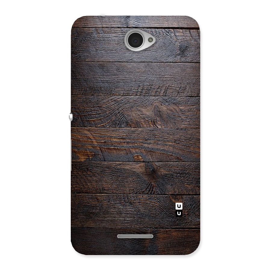 Dark Wood Printed Back Case for Sony Xperia E4