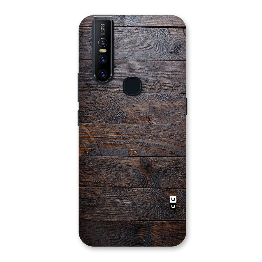 Dark Wood Printed Back Case for Vivo V15