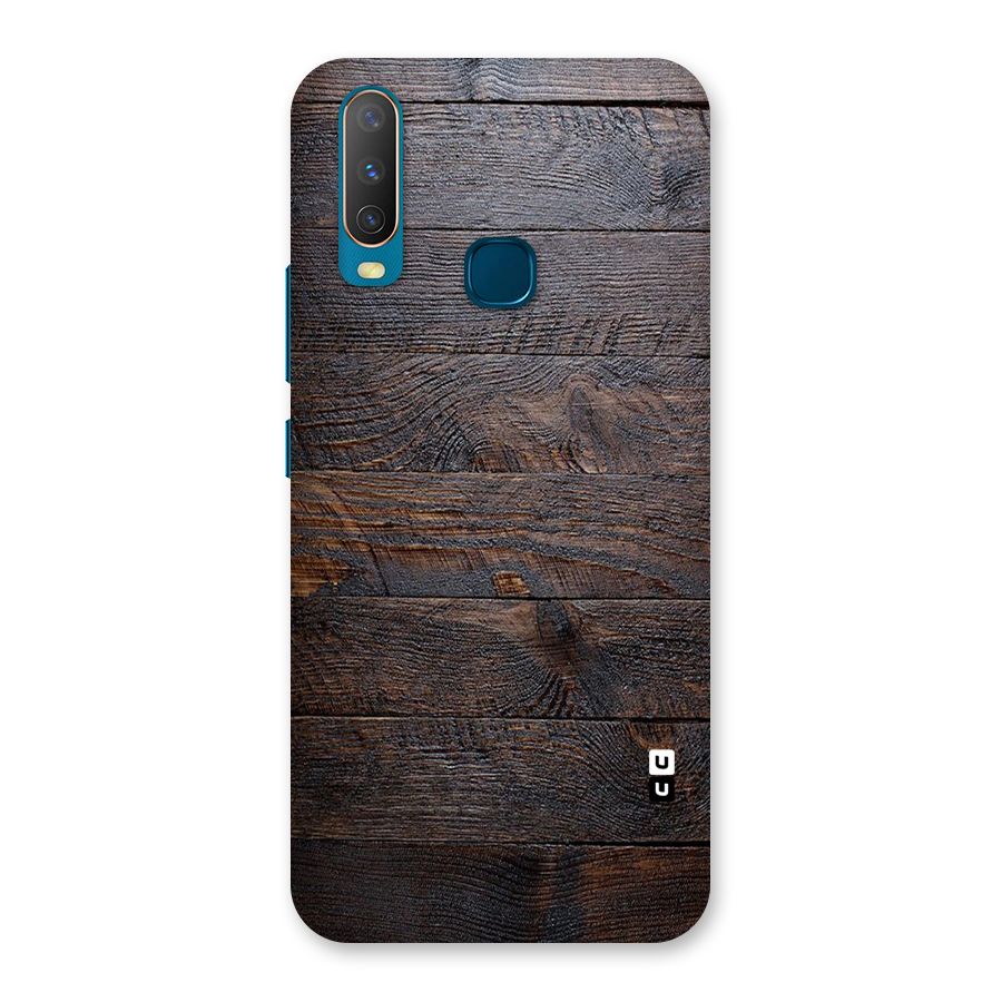 Dark Wood Printed Back Case for Vivo Y12