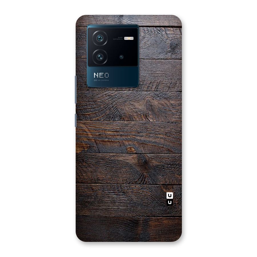 Dark Wood Printed Back Case for Vivo iQOO Neo 6 5G