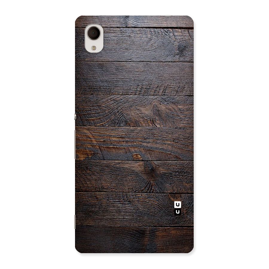 Dark Wood Printed Back Case for Xperia M4 Aqua