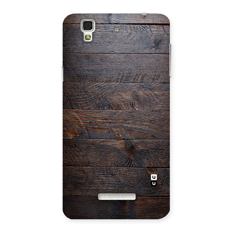 Dark Wood Printed Back Case for Yu Yureka