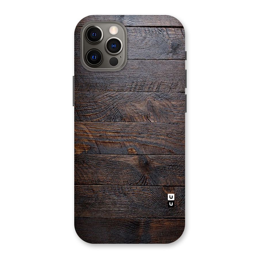 Dark Wood Printed Back Case for iPhone 12 Pro
