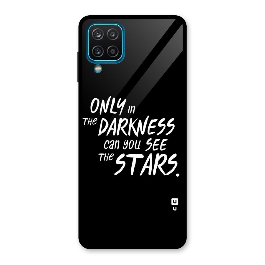 Darkness and the Stars Glass Back Case for Galaxy A12