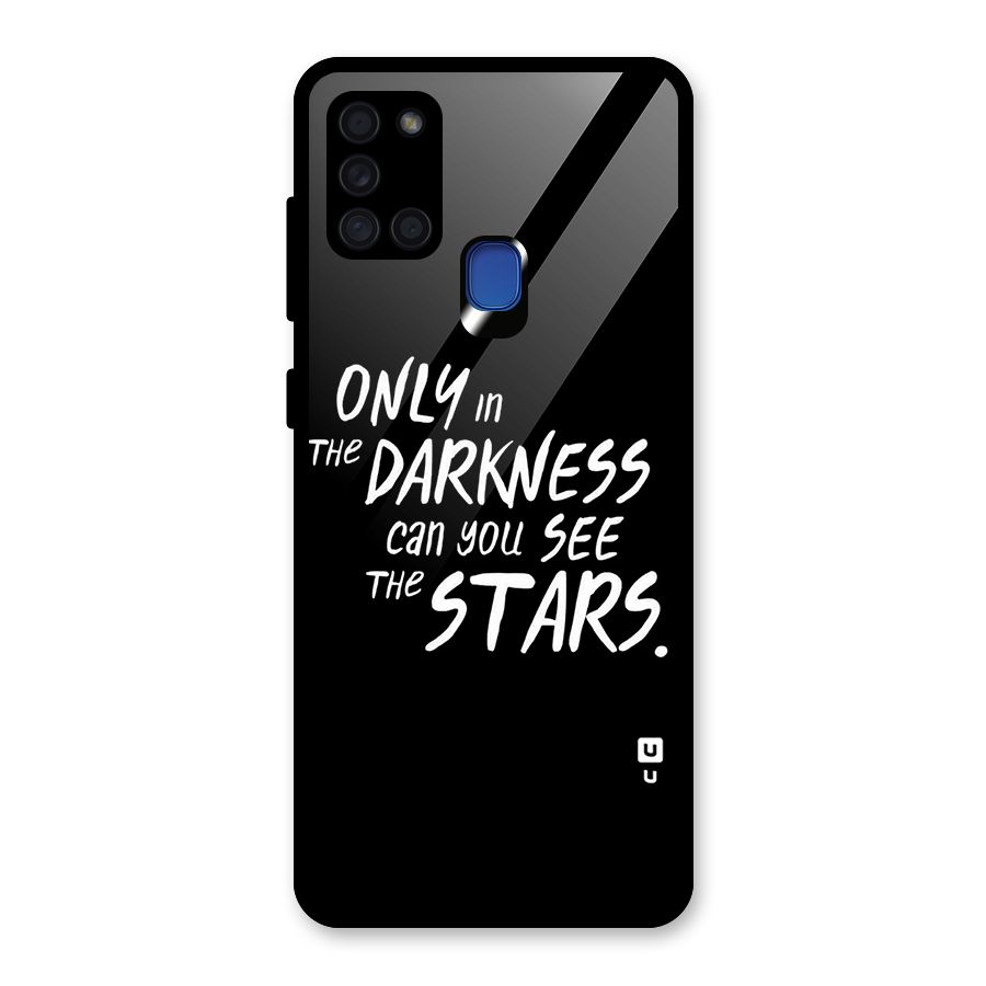 Darkness and the Stars Glass Back Case for Galaxy A21s
