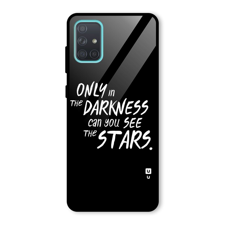 Darkness and the Stars Glass Back Case for Galaxy A71