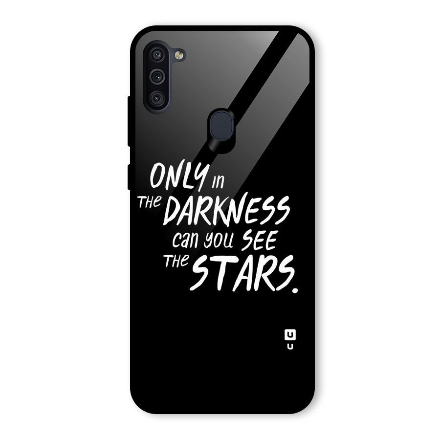 Darkness and the Stars Glass Back Case for Galaxy M11