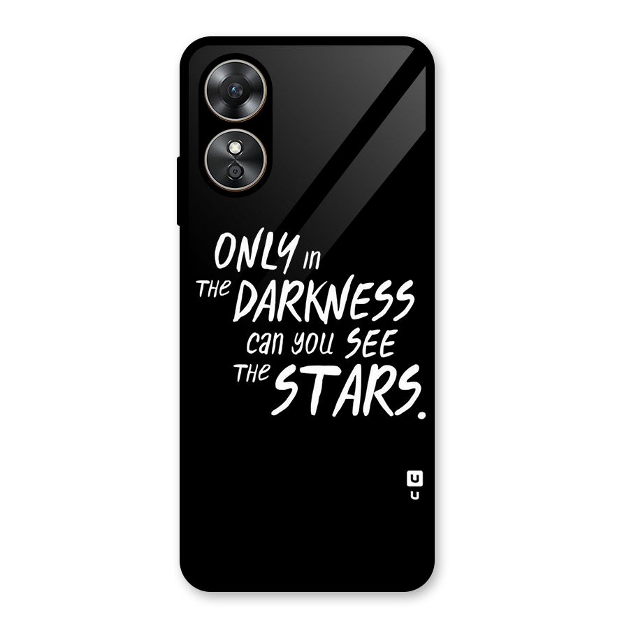 Darkness and the Stars Glass Back Case for Oppo A17