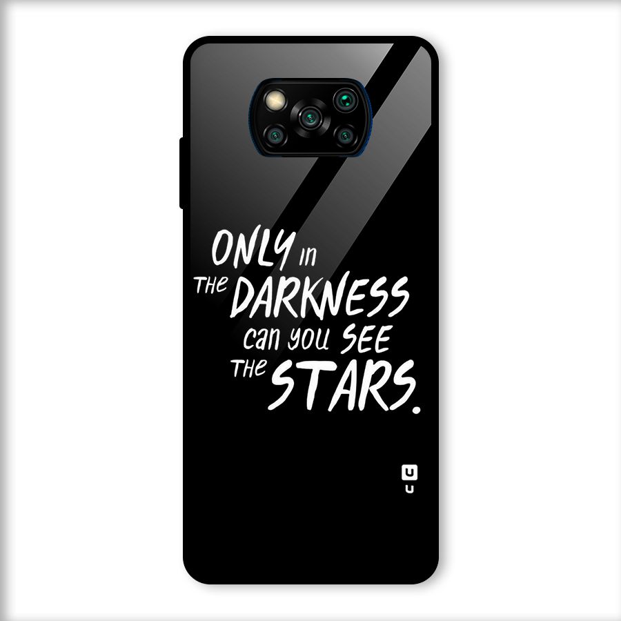 Darkness and the Stars Glass Back Case for Poco X3