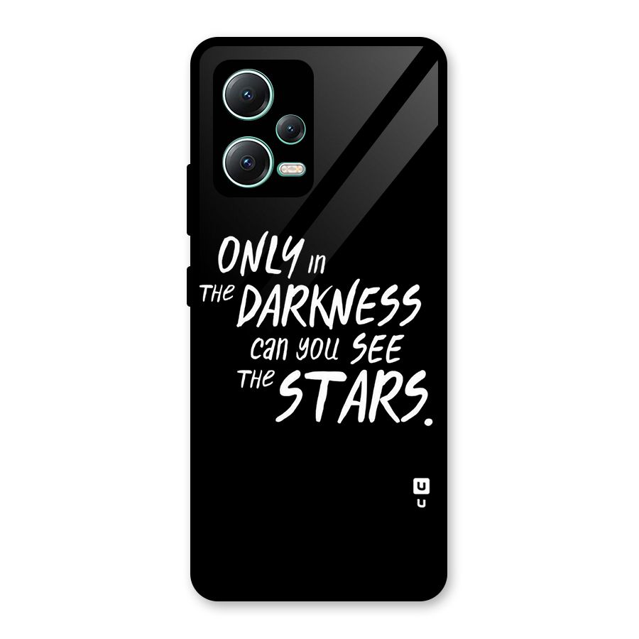 Darkness and the Stars Glass Back Case for Redmi Note 12 5G