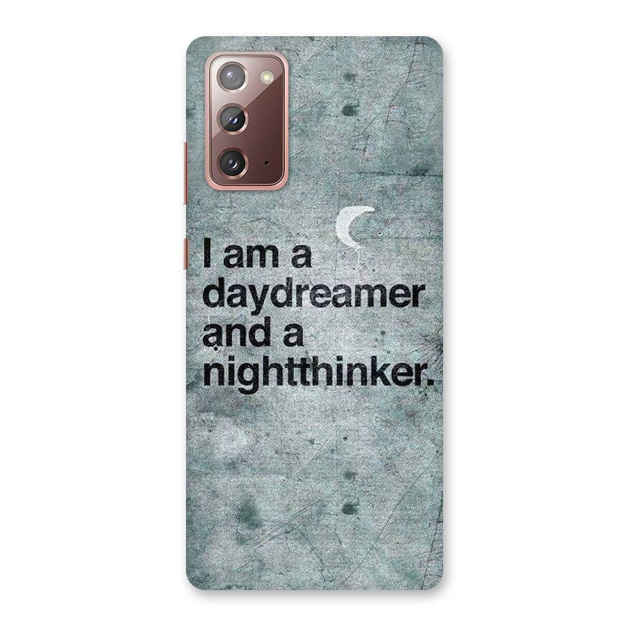 Day Dreamer Night Thinker Back Case for Galaxy Note 20