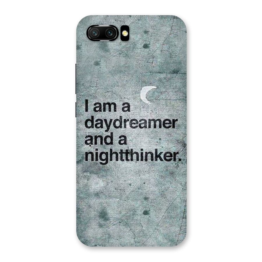 Day Dreamer Night Thinker Back Case for Honor 10