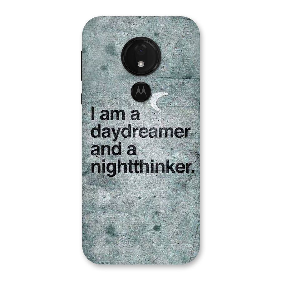Day Dreamer Night Thinker Back Case for Moto G7 Power