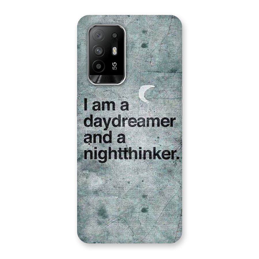 Day Dreamer Night Thinker Back Case for Oppo F19 Pro Plus 5G