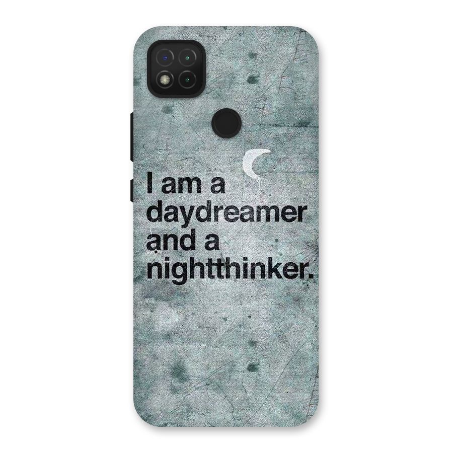 Day Dreamer Night Thinker Back Case for Redmi 9