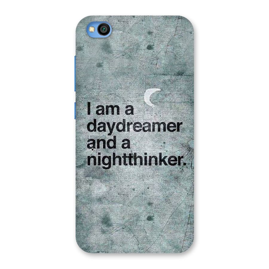 Day Dreamer Night Thinker Back Case for Redmi Go