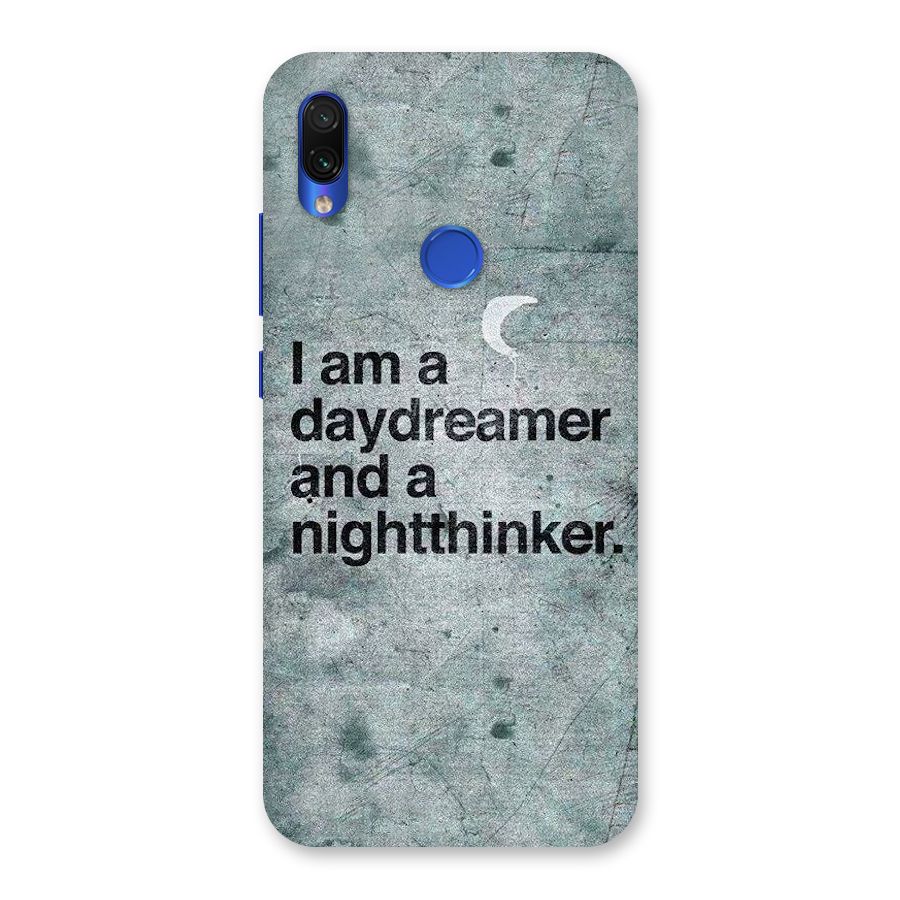 Day Dreamer Night Thinker Back Case for Redmi Note 7S