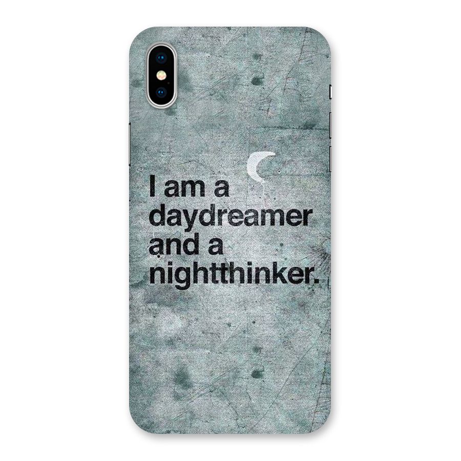 Day Dreamer Night Thinker Back Case for iPhone XS