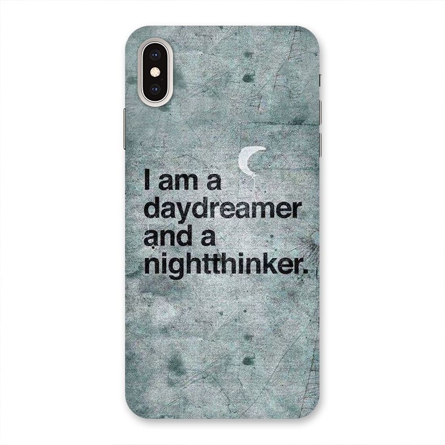 Day Dreamer Night Thinker Back Case for iPhone XS Max