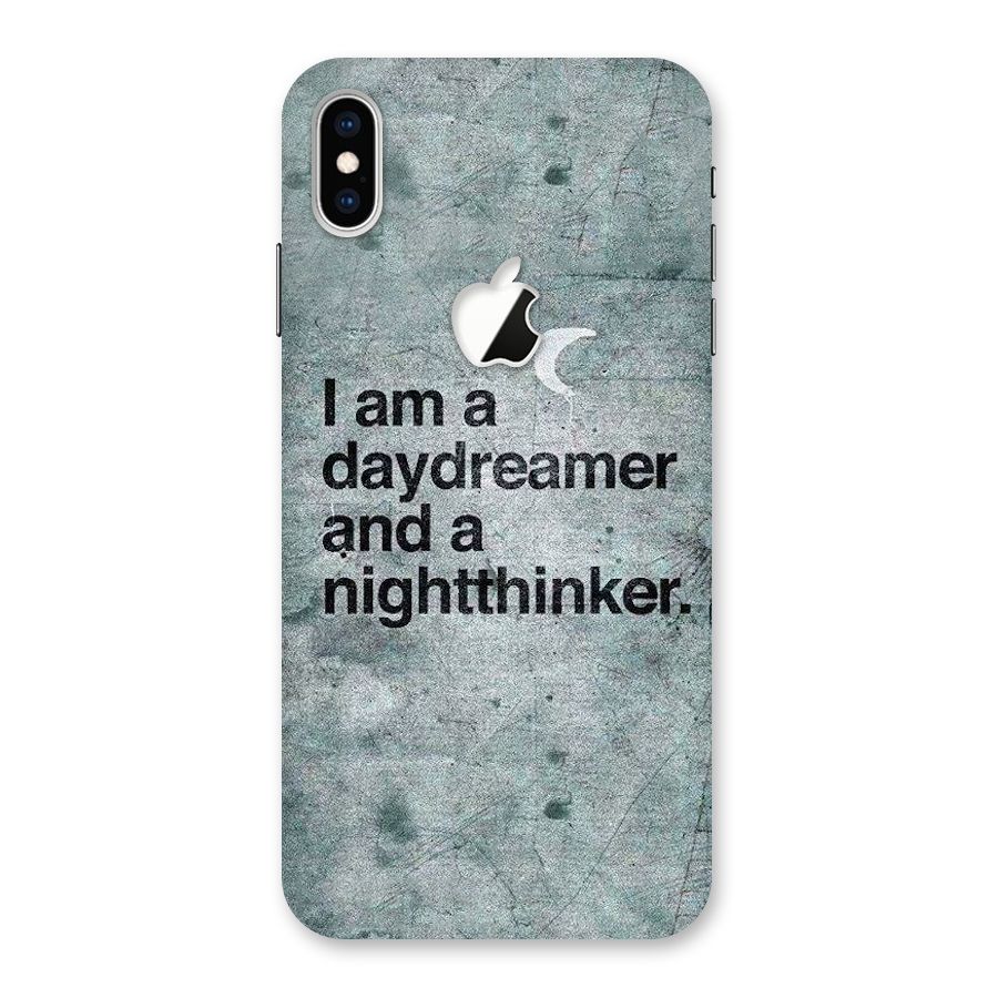 Day Dreamer Night Thinker Back Case for iPhone XS Max Apple Cut
