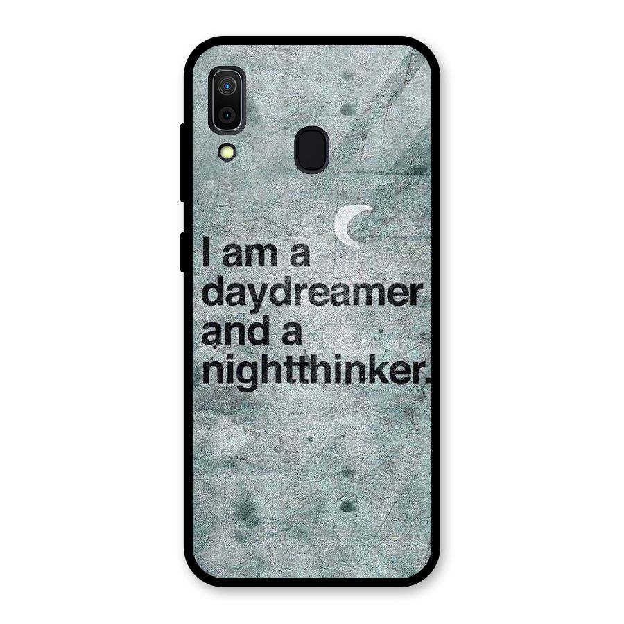 Day Dreamer Night Thinker Glass Back Case for Galaxy A30