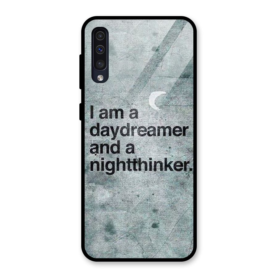 Day Dreamer Night Thinker Glass Back Case for Galaxy A50s